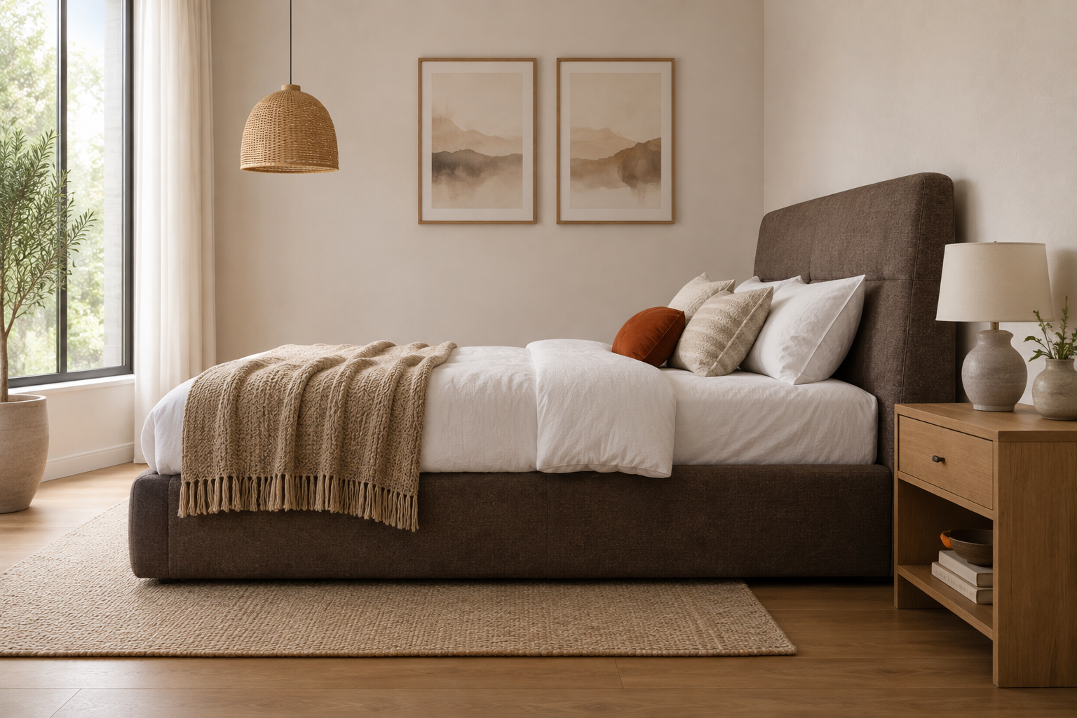 Marea Polsterbett in Taupe